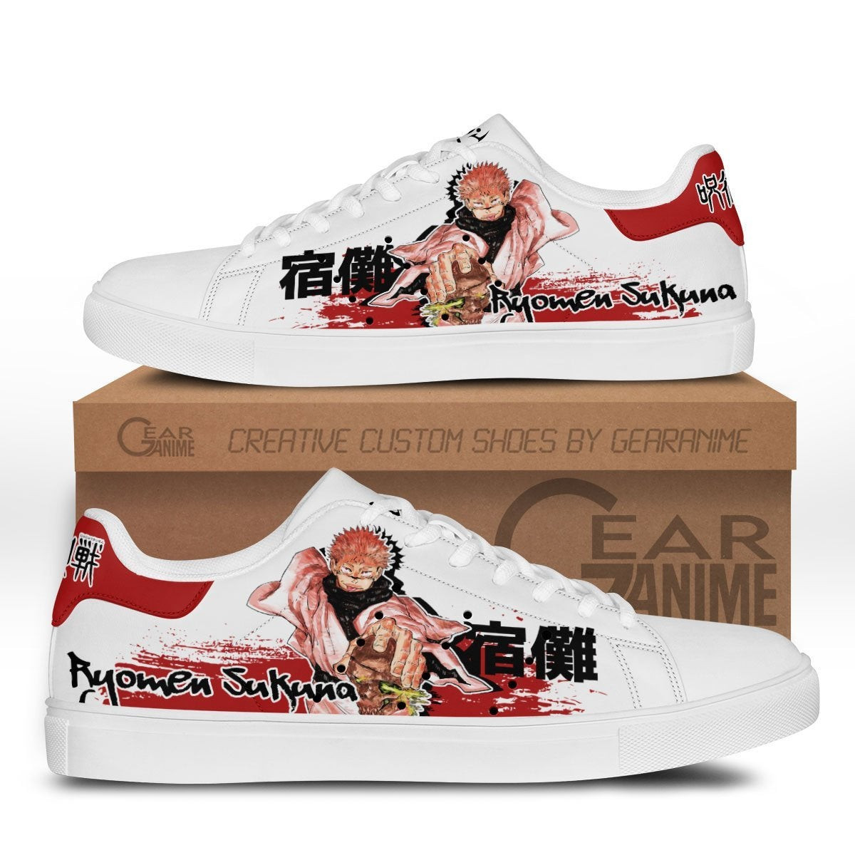 Ryomen Sukuna Skate Sneakers Custom Anime Shoes - 1 - GearAnime