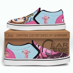 Johnny Joestar Slip On Sneakers Custom Anime JoJo's Bizarre Adventure Shoes - 4 - GearAnime