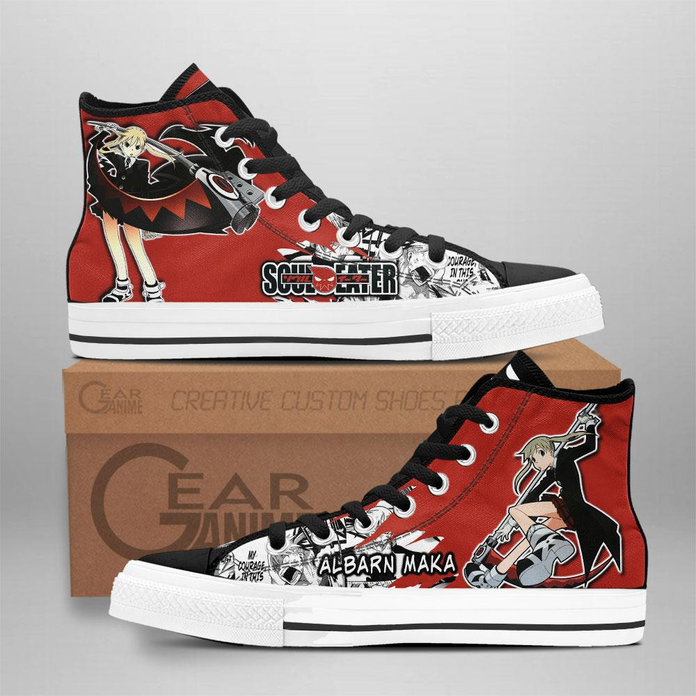 Maka Albarn High-Top Canvas Shoes NTT270 -  Soul Eater - Angle 1