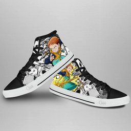 Grizzly's Sin of Sloth King High-Top Canvas Shoes TT0909 -  Seven Deadly Sins - Angle 3