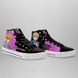 Mob Psycho 100 Arataka Reigen High Top Shoes Custom Anime Sneakers - 4 - GearAnime
