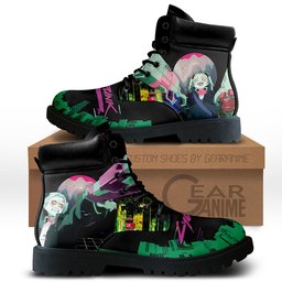 Cyberpunk Rebecca Custom Anime Combat Boots -  Cyberpunk Edgerunners - Angle 1