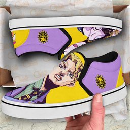 Yoshikage Kira Slip On Sneakers Custom Anime JoJo's Bizarre Adventure Shoes - 2 - GearAnime