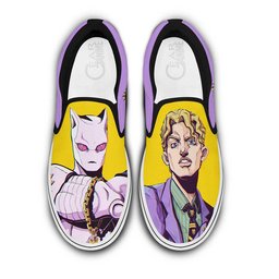 Yoshikage Kira Slip On Sneakers Custom Anime Shoes - 1 - GearAnime
