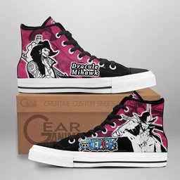 Dracule Mihawk High-Top Canvas Shoes -  One Piece - Angle 1