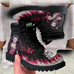 Nezuko Custom Anime Combat Boots Blood Demon Arts -  Demon Slayer: Kimetsu no Yaiba - Angle 2
