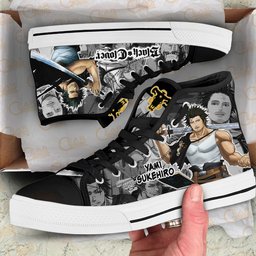 Yami Sukehiro High Top Shoes Custom Black Clover Anime Sneakers - 2 - GearAnime