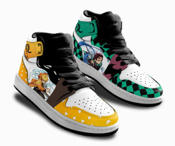 Zenitsu and Tanjiro Kids Sneakers Custom Anime Demon Slayer Kids Shoes - 2 - GearAnime