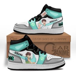Toru Oikawa Kids High-Top Leather Sneakers -  Haikyu!! - Angle 1