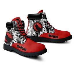 Nekoma Custom Anime Combat Boots NTT111 -  Haikyu!! - Angle 3