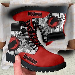 Nekoma Custom Anime Combat Boots NTT111 -  Haikyu!! - Angle 2