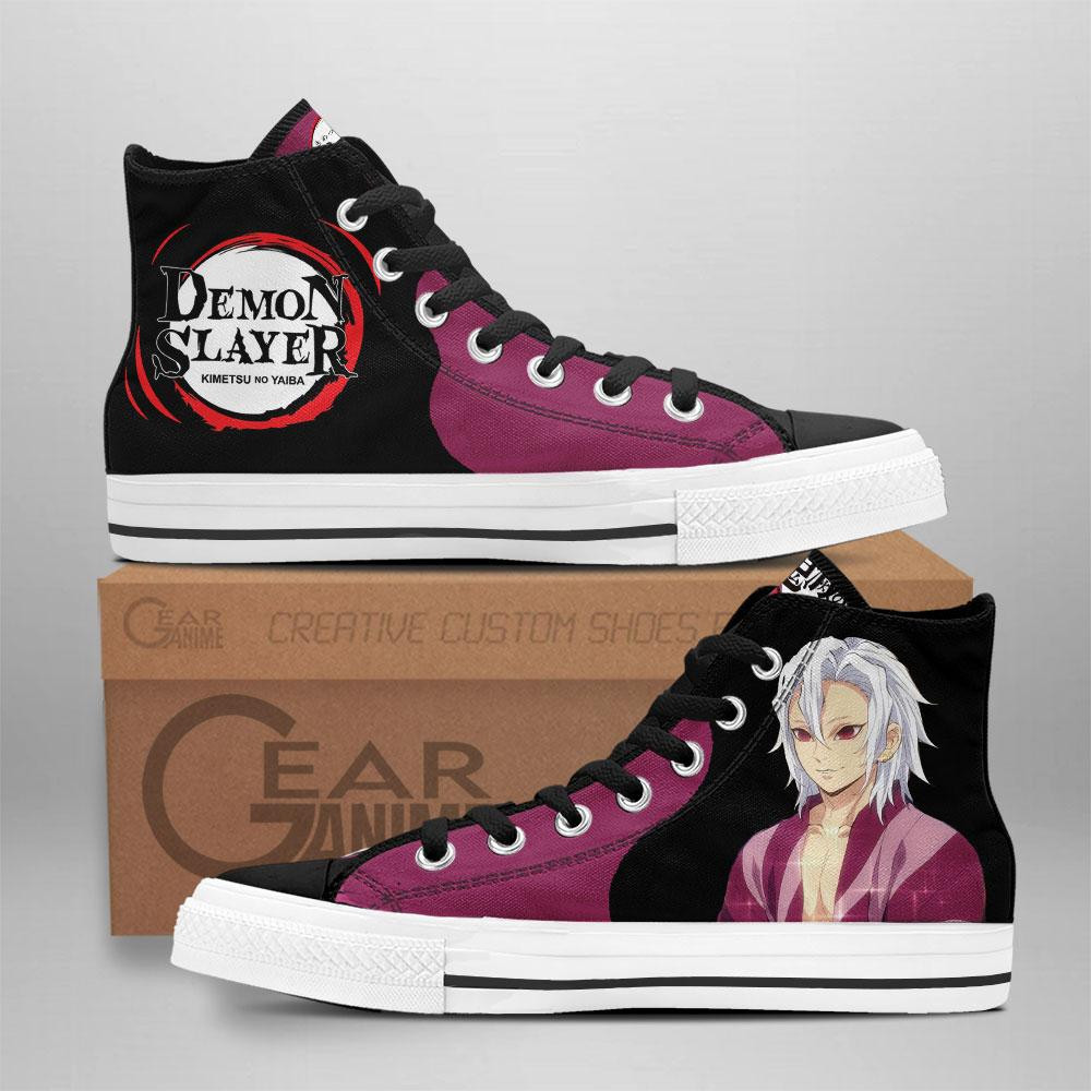 Uzui Tengen No Makeup High-Top Canvas Shoes NTT151 -  Demon Slayer: Kimetsu no Yaiba - Angle 1