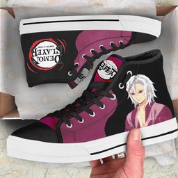 Uzui Tengen No Makeup High-Top Canvas Shoes NTT151 -  Demon Slayer: Kimetsu no Yaiba - Angle 2