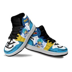 Vegeta Blue Kids High-Top Leather Sneakers -  Dragon Ball Z - Angle 2