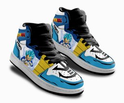 Vegeta Blue Kids High-Top Leather Sneakers -  Dragon Ball Z - Angle 3