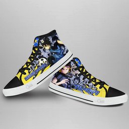Meguru Bachira High-Top Canvas Shoes -  Blue Lock - Angle 3