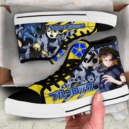 Meguru Bachira High-Top Canvas Shoes -  Blue Lock - Angle 2