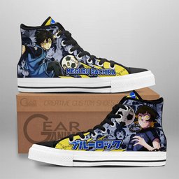 Meguru Bachira High-Top Canvas Shoes -  Blue Lock - Angle 1