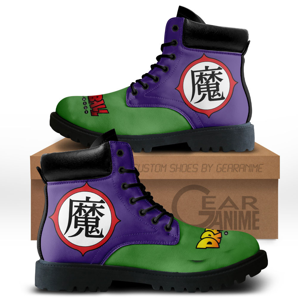 King Piccolo Symbol Custom Anime Combat Boots MV1212 -  Dragon Ball Z - Angle 1