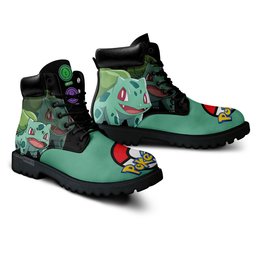 Bulbasaur Custom Anime Combat Boots -  Pokemon - Angle 3