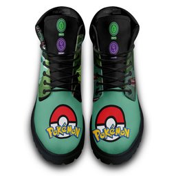 Bulbasaur Custom Anime Combat Boots -  Pokemon - Angle 4
