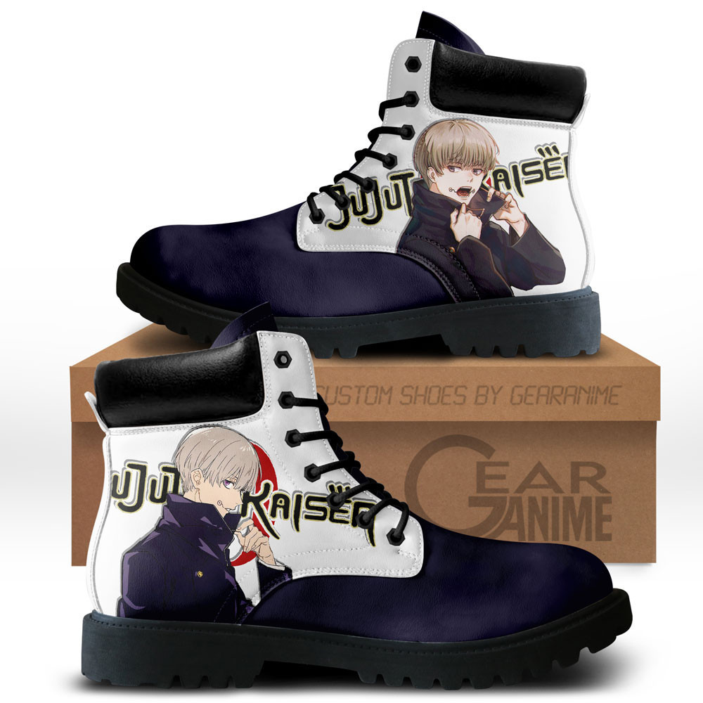 Toge Inumaki Custom Anime Combat Boots NTT051 -  Jujutsu Kaisen - Angle 1