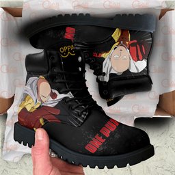 OPM Saitama Custom Anime Combat Boots MV0711 -  One Punch Man - Angle 2