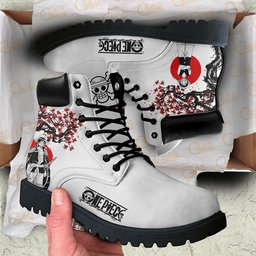 Luffy Custom Anime Combat Boots NTT071 -  One Piece - Angle 2