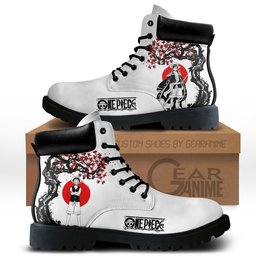 Luffy Custom Anime Combat Boots NTT071 -  One Piece - Angle 1
