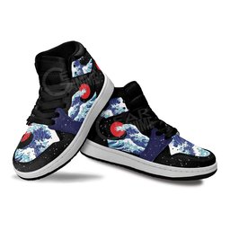 Kanagawa Great Wave Red Sun Kids Shoes Custom Kid Sneakers MV1306 Gear Anime