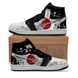 Japanese Sakura and Katana J1-Sneakers Custom Shoes PT1406 Gear Anime