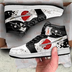 Japanese Sakura and Katana J1-Sneakers Custom Shoes PT1406 Gear Anime