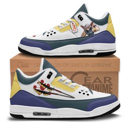 Tengen Retro 3 Style Leather Basketball Shoes -  Demon Slayer: Kimetsu no Yaiba - Angle 1