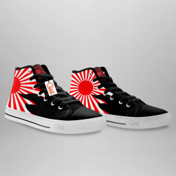 Japanese Red Sun High Top Shoes Custom Sneakers HA1406 Gear Anime
