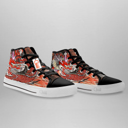 Japanese Red Dragon High Top Shoes Custom Sneakers HA2706 Gear Anime