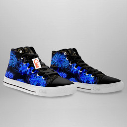 Japanese Blue Spider Lily High Top Shoes Custom Sneakers HA2706 Gear Anime