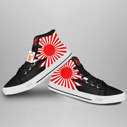 Japanese Red Sun High Top Shoes Custom Sneakers HA1406 Gear Anime