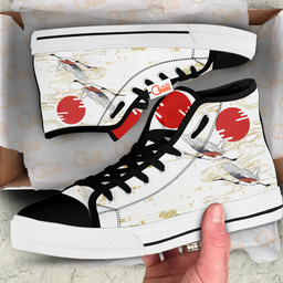 Japanese Cranes High Top Shoes Custom Sneakers HA2706 Gear Anime