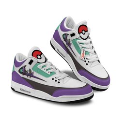 Noivern Retro 3 Style Leather Basketball Shoes -  Pokemon - Angle 3