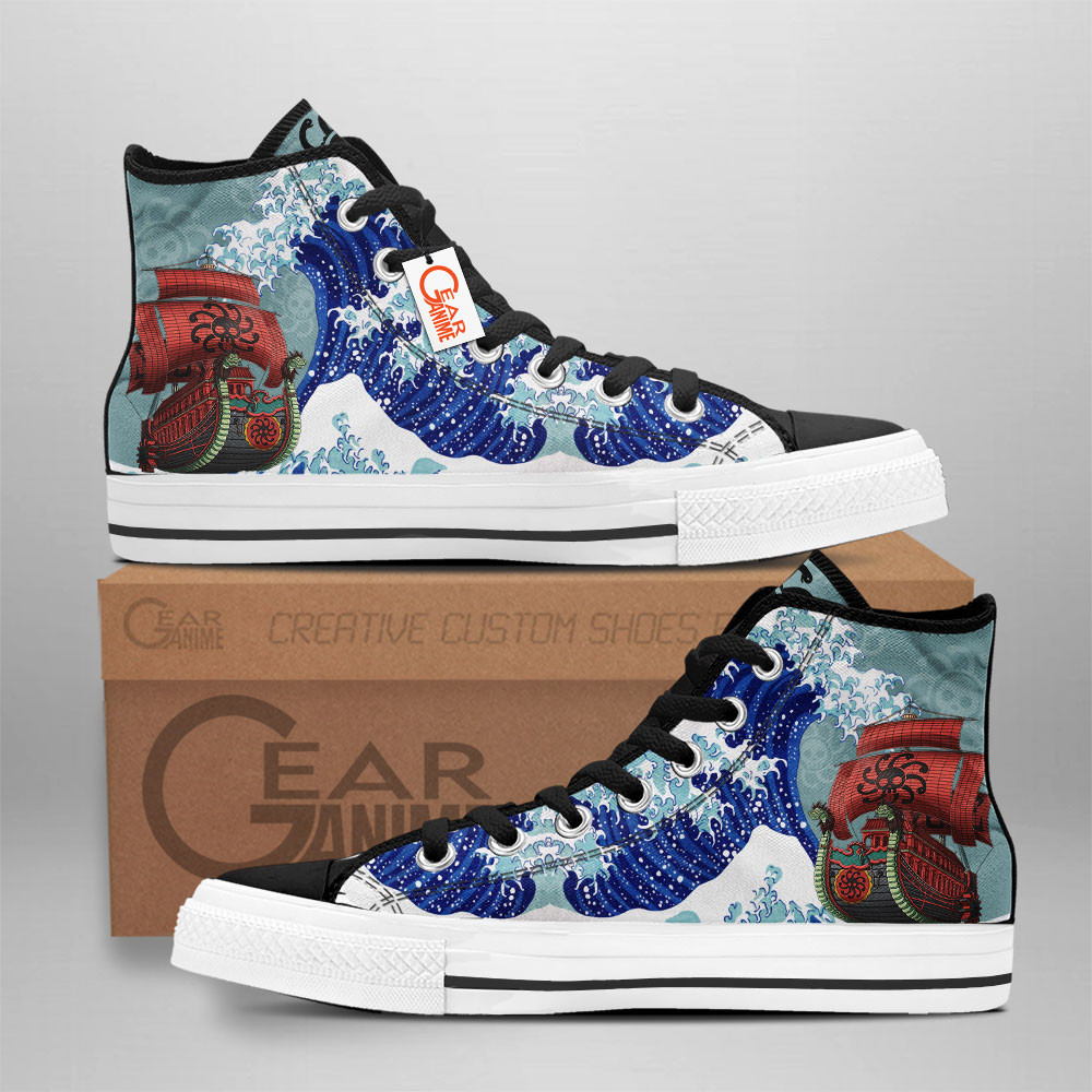 Perfume Yuda Kanagawa Great High-Top Canvas Shoes Anime HA2906 -  One Piece - Angle 1