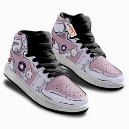 Mewtwo Kids High-Top Leather Sneakers Personalized -  Pokemon - Angle 3