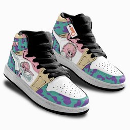 Mina Ashido Kids High-Top Leather Sneakers Personalized -  My Hero Academia - Angle 2