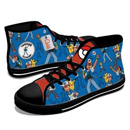 Ash Ketchum Kids Sneakers Anime High-Top Canvas Shoes -  Pokemon - Angle 2