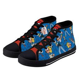 Ash Ketchum Kids Sneakers Anime High-Top Canvas Shoes -  Pokemon - Angle 3