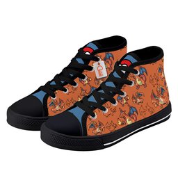 Charizard Kids Sneakers Anime High-Top Canvas Shoes -  Pokemon - Angle 2