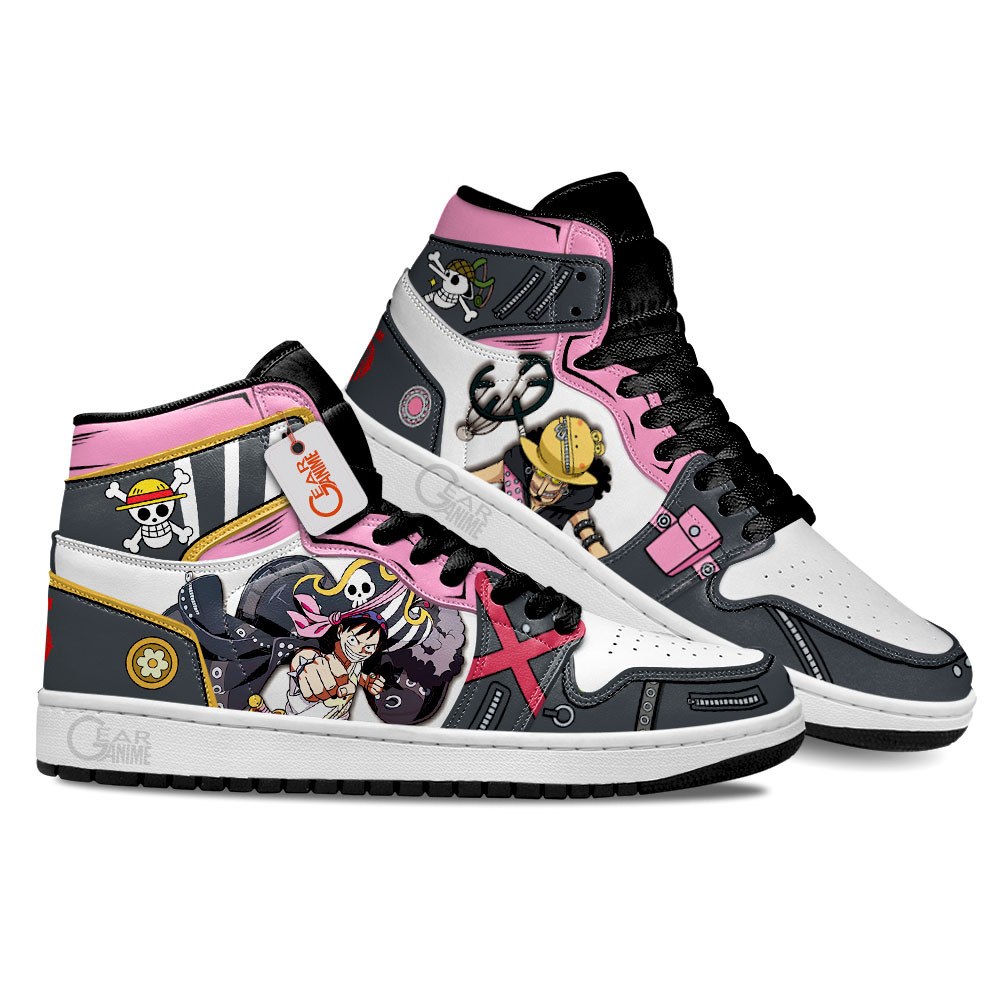 Luffy Sanji Usopp Zoro High-Top Leather Sneakers -  One Piece - Angle 1