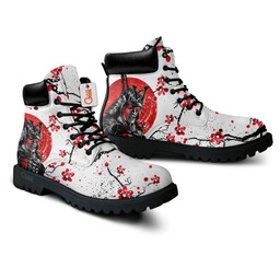 Japan Samurai Red Sakura Boots Anime Custom Shoes PT1508Gear Anime- 2- Gear Anime