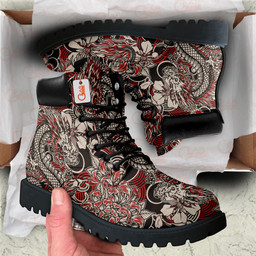 Japan Red Dragon Pattern Boots Anime Custom Shoes PT1508Gear Anime- 1- Gear Anime