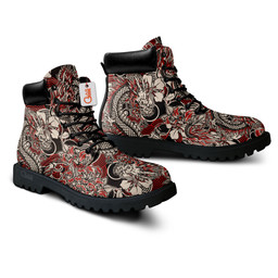 Japan Red Dragon Pattern Boots Anime Custom Shoes PT1508Gear Anime- 2- Gear Anime