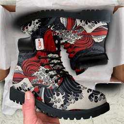 Japan Red Kanagawa Great Wave Boots Anime Custom Shoes PT1508Gear Anime- 1- Gear Anime